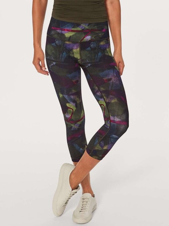 Lululemon Wunder Under Crop Luxtreme 21" In Aura Dark Chrome Multi Size 2 - Picture 3 of 8